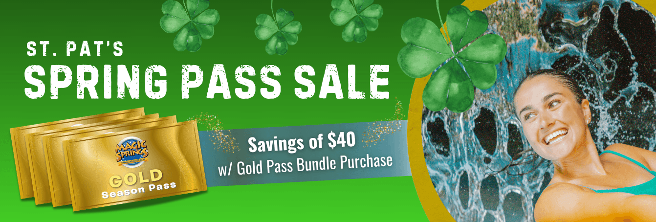 Overview photo of Magic Springs' looping roller coaster